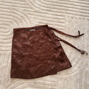 Urban outfitters Satin Wrap Mini Skirt